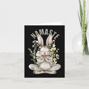 Tarjeta Namaste Easter Rabbit Zen Yoga Interior Peace Spir