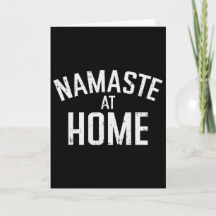 Tarjeta Namaste En Casa Yoga Cuarentena Divertido Distanci