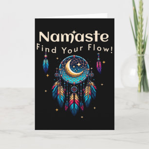 Tarjeta Namaste Encuentra Tu Flujo Luna Creciente Cazador 