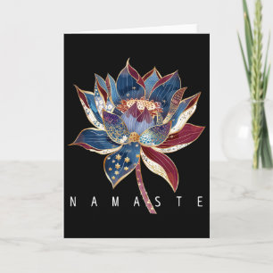 Tarjeta Namaste Flor de Loto Budismo Zen Yogui Budista Bu