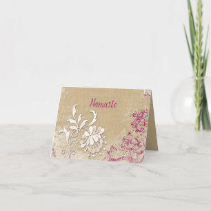 Tarjeta Namaste Gracias Flores Surrealistas Personalizar