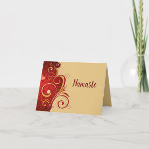 Tarjeta Namaste Gracias Romántico Zen Yoga