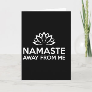 Tarjeta Namaste Lejos De Mí Yoga Divertido 