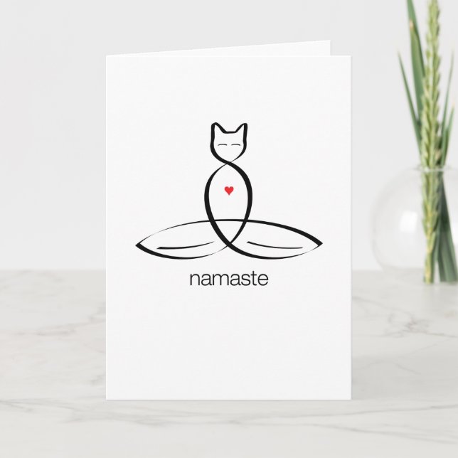 Tarjeta Namaste - Texto de estilo regular. (Anverso)