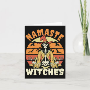 Tarjeta Namaste Witts Skeleton Halloween Yoga
