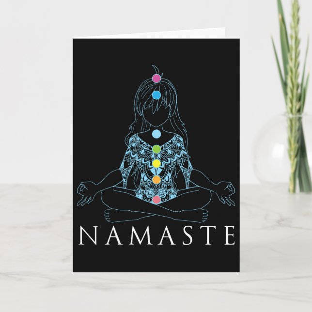 Tarjeta Namaste Yoga Meditation Gift  (Anverso)