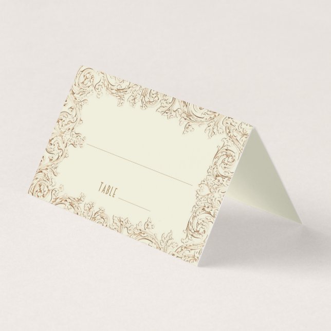 Tarjeta Name Cards Wedding Table Vintage (Anverso)