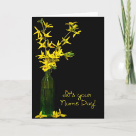 Tarjeta Name Day Forsythia Bouquet