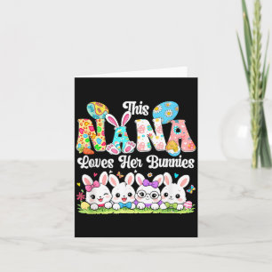 Tarjeta Nana ama conejos de Pascua Grupo conejos corbata d