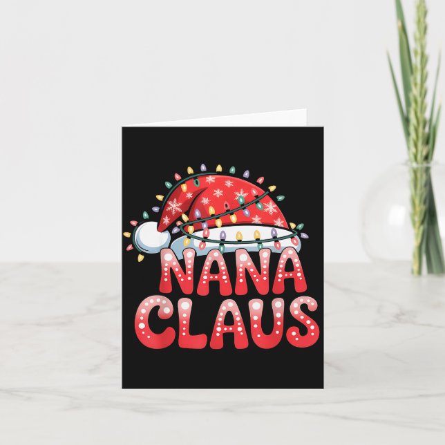 Tarjeta Nana Claus Christmas Family Matching Grandma Holid (Anverso)