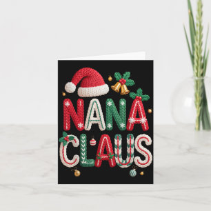 Tarjeta Nana Claus Santa Claus Abuela Familia Igualación C