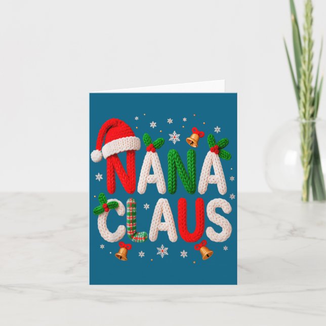 Tarjeta Nana Claus Santa Claus Crochet &amp; Knitting Love (Anverso)
