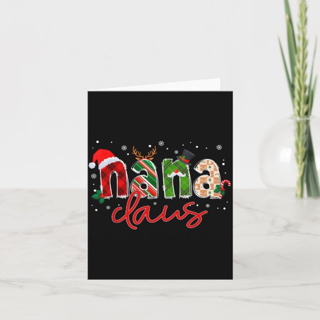 Tarjeta Nana Claus Santa Claus Family Matching Christmas P (Anverso)