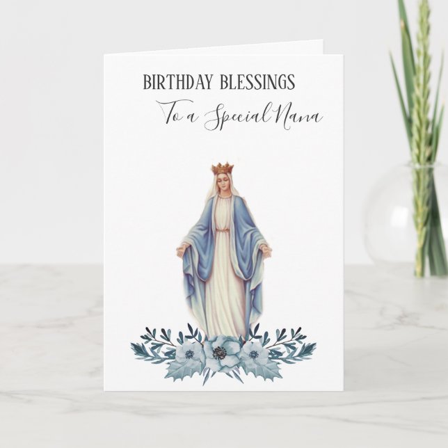 Tarjeta Nana | Cumpleaños | Santísima Virgen María (Anverso)