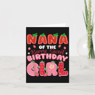 Tarjeta Nana De La Berry Sweet Birthday Chica Strawberry L