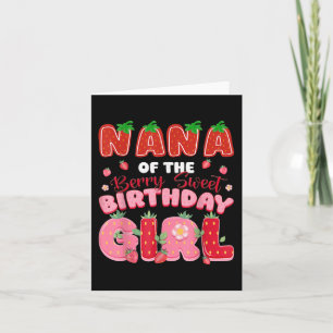 Tarjeta Nana De La Berry Sweet Birthday Chica Strawberry L