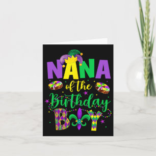 Tarjeta Nana De La Camisa De Cumpleaños Mardi Gras Gigi Ma