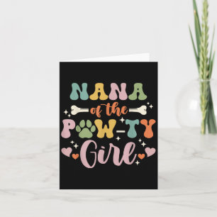 Tarjeta Nana de la chica de la fiesta perrito abuela famil