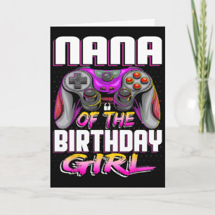 Tarjeta Nana de la chica jugadora Cumpleaños de videojuego