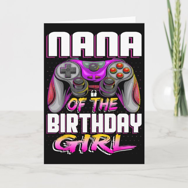 Tarjeta Nana de la chica jugadora partido de cumpleaños de (Anverso)