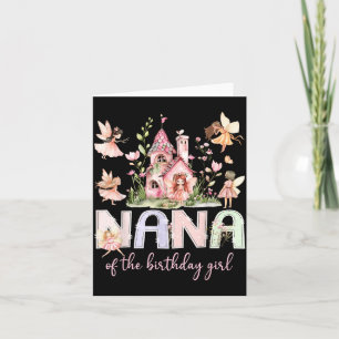 Tarjeta Nana de la familia mágica de la hada de la cumplea