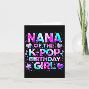 Tarjeta Nana de las chicas del cumpleaños K-p de la música