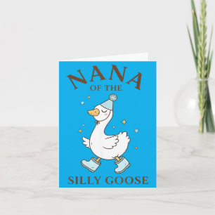 Tarjeta Nana del cumpleaños de la familia del ganso tonto