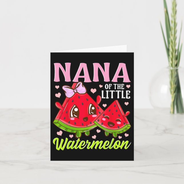 Tarjeta Nana Del Pequeño Melón Abuela Verano Abuela (Anverso)