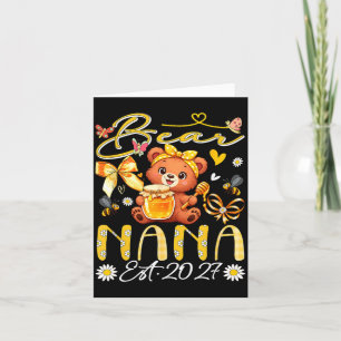 Tarjeta Nana Est 2027 Corbata de Lazo Floral Día de la Mad