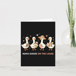 Tarjeta Nana Ganso Divertida Abuela Mimi Amante del Pato P