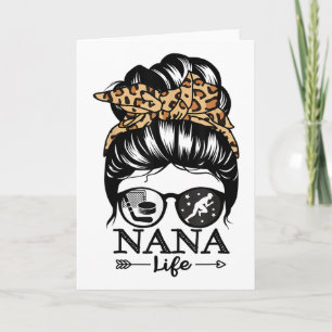 Tarjeta Nana Life Peinado Desordenado Pelo Funny Hockey Pi