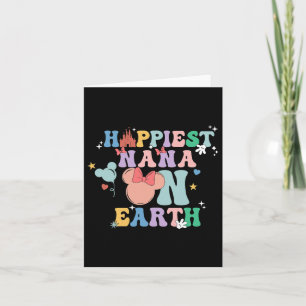 Tarjeta Nana más feliz en la Tierra Groovy Mamá Día de la 