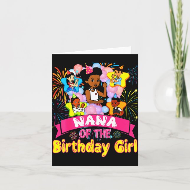 Tarjeta Nana Of Birthday Girl Gracie Birthday Dolls Girl P (Anverso)