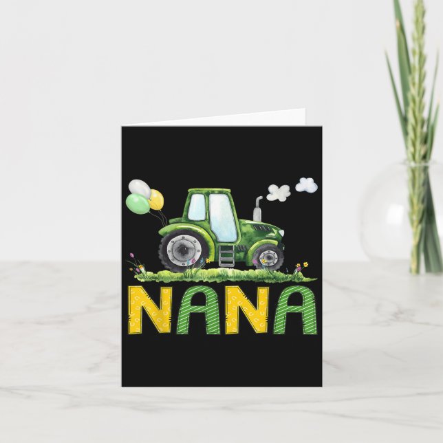 Tarjeta Nana Of The Birthday Boy Tractor Farm Truck Matchi (Anverso)