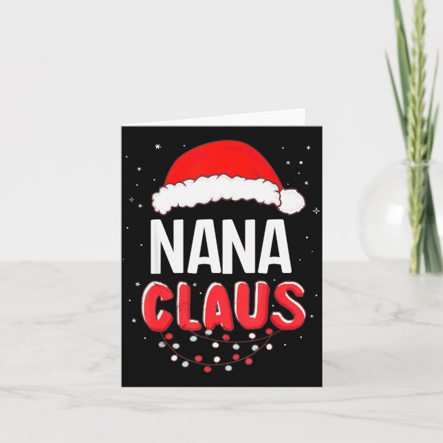 Tarjeta Nana Santa Claus Christmas Matching Costume  (Anverso)