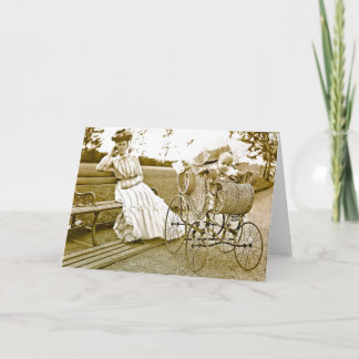 Tarjeta Nana Vintage Y Notecard Baby