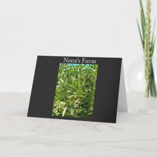 TARJETA NANAS FAVA BEAN BLOOMS