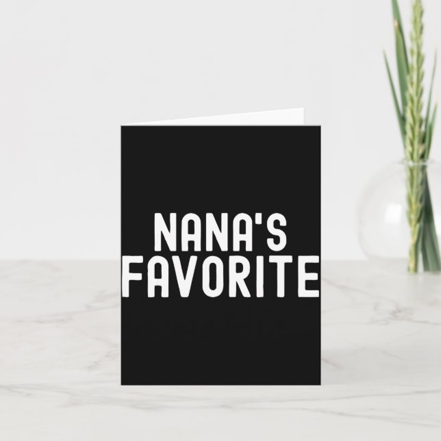 Tarjeta Nana's Favorite Family Baby Granhild Quote Family  (Anverso)