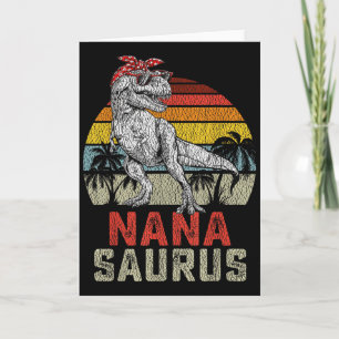Tarjeta Nanasaurus T Rex Dinosaur Nana Saurus Familia Coin