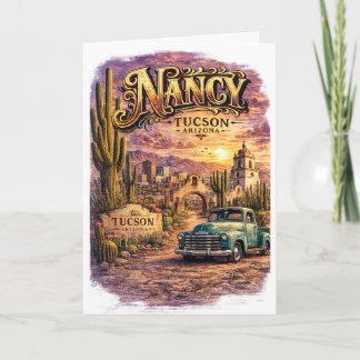Tarjeta Nancy Tucson Arizona Personalizado del Suroeste