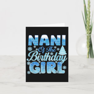 Tarjeta Nani Del Chica De Cumpleaños Snowflakes Themed Mat