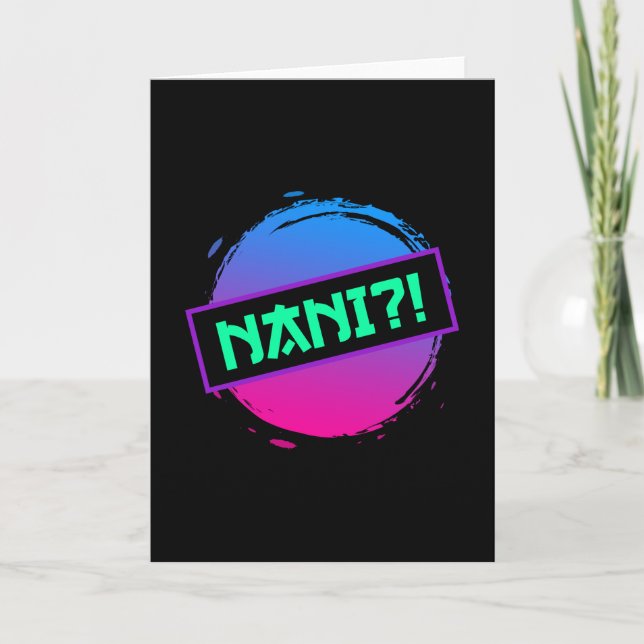 Tarjeta ¿¡Nani!? Memes de Nani Anime (Anverso)
