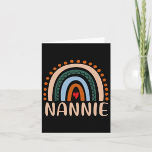 Tarjeta Nannie Rainbow Grandma Cute Día de la Madre Funny 