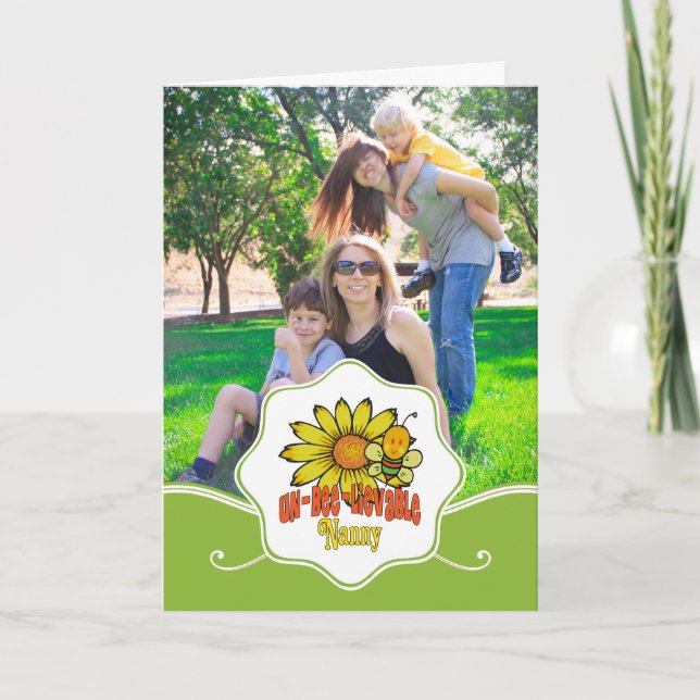 Tarjeta Nanny Sunflowers and Bebe increíble (Anverso)
