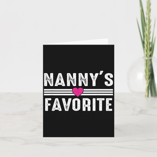 Tarjeta Nanny's Favorite  (Anverso)