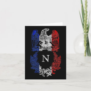 Tarjeta Napoleón Bonaparte Eagle Bandera Francesa Napoleon