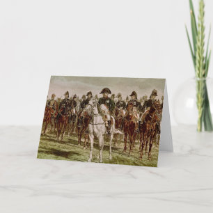 Tarjeta Napoleon I y su personal, c.1860