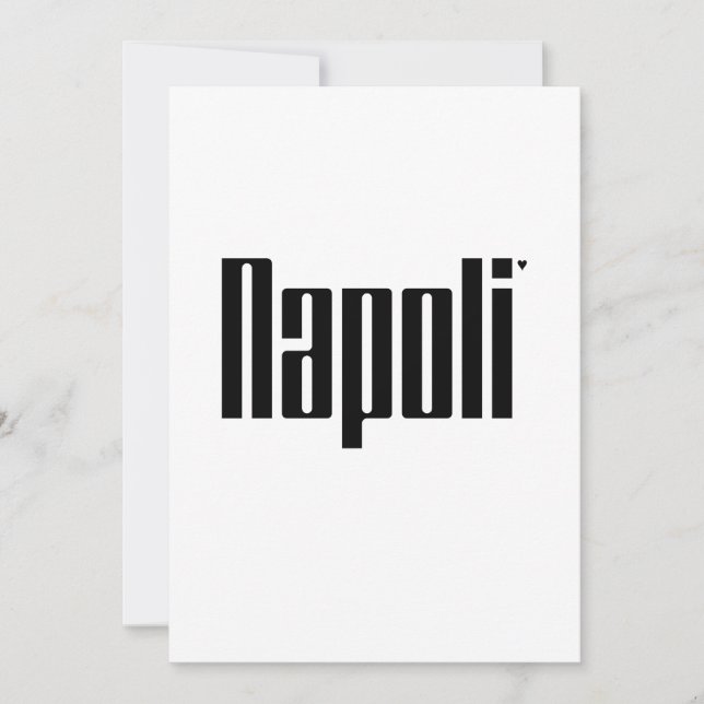Tarjeta Napoli - minimalistic typography card (Anverso)