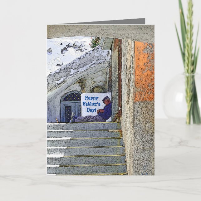 TARJETA NAPPING MAN/FELIZ DÍA DEL PADRE (Anverso)