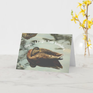 Tarjeta Naptime Duck Cute Belthday